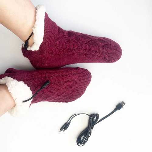 Winter warm socks usb foot - socks,